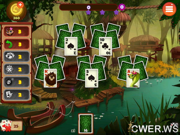 скриншот игры Пасьянс джунглей