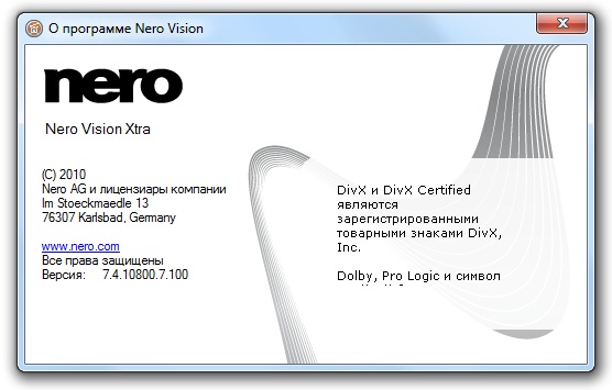 Nero Vision Xtra 