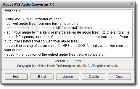 AVS Audio Converter 7.0.3.499