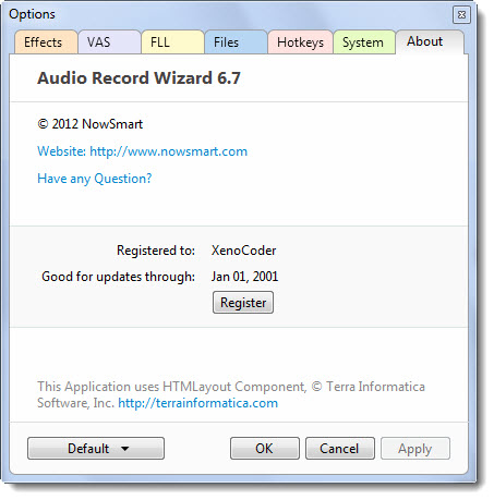 Audio Record Wizard 6.7