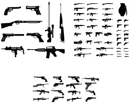 Силуэты разного вида оружия1