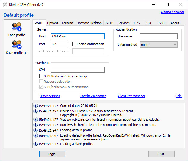 Bitvise SSH Client 6.47