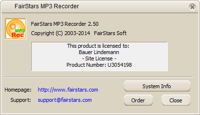 FairStars MP3 Recorder 2.50