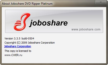 Joboshare DVD Ripper Platinum 3.3.5 Build 0504
