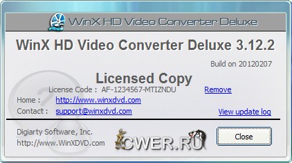 WinX HD Video Converter Deluxe 3.12.2  Build 20120207