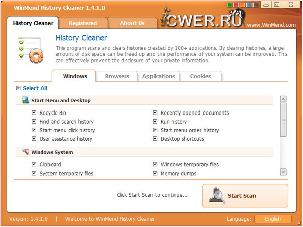 WinMend History Cleaner 1.4.1.0