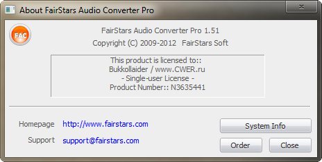 FairStars Audio Converter Pro 1.51