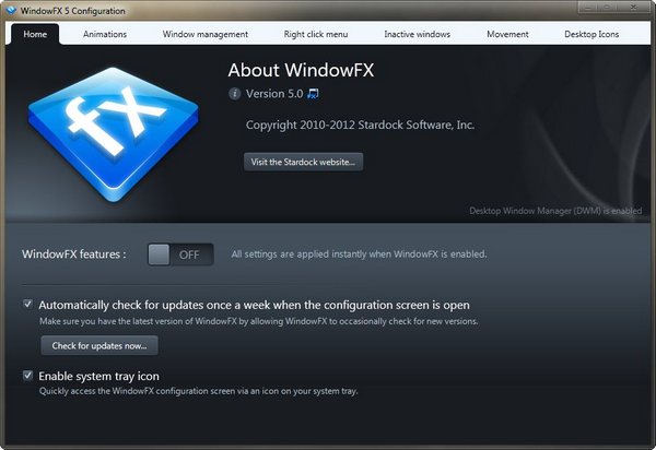 Stardock WindowFX 5.0
