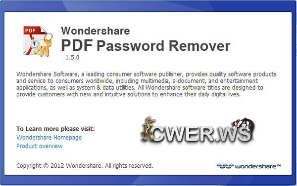 Wondershare PDF Password Remover 1.5.0