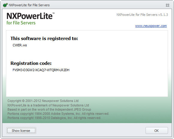 NXPowerLite for File Servers 5.1.3