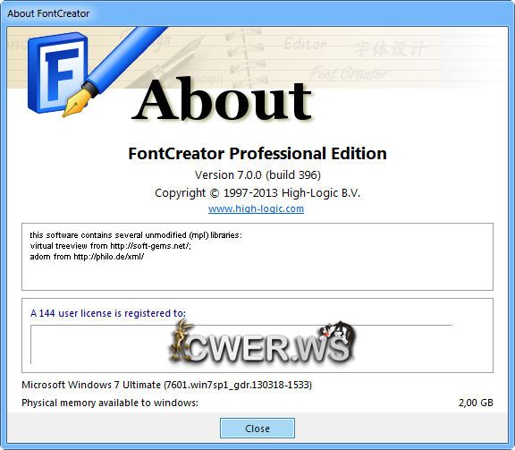 FontCreator Professional 7.0.0.396