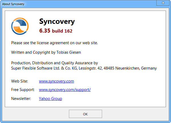 Syncovery 6.35 Build 162