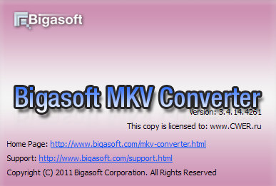 Bigasoft MKV Converter 3.4.14.4261