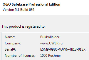 SafeErase 5 Professional Edition 5.1 Build 636