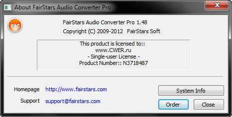 FairStars Audio Converter Pro 1.48