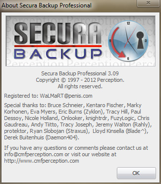 Perception Secura Backup Professional 3.09
