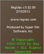 RegVac Registry Cleaner